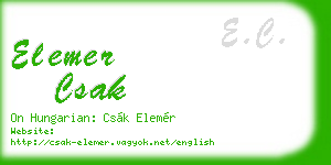 elemer csak business card